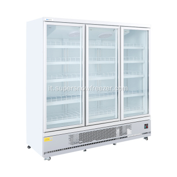 Refrigeratore di vetrina di vetro del frigorifero del display commerciale